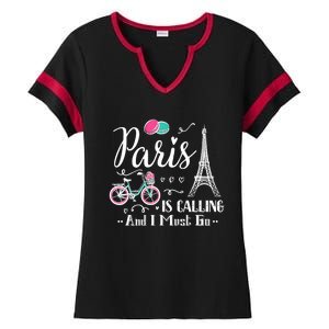 Cute Paris France Vacation Travel Funny Christmas Gift Ladies Halftime Notch Neck Tee