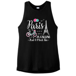 Cute Paris France Vacation Travel Funny Christmas Gift Ladies PosiCharge Tri-Blend Wicking Tank