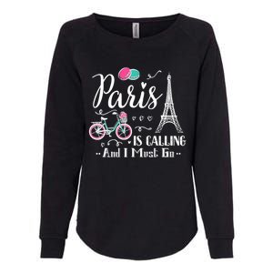 Cute Paris France Vacation Travel Funny Christmas Gift Womens California Wash Sweatshirt