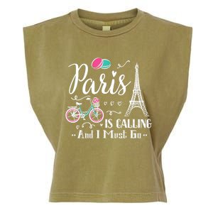 Cute Paris France Vacation Travel Funny Christmas Gift Garment-Dyed Women's Muscle Tee