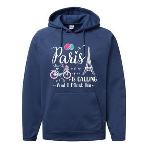 Cute Paris France Vacation Travel Funny Christmas Gift Performance Fleece Hoodie