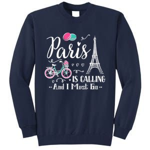 Cute Paris France Vacation Travel Funny Christmas Gift Tall Sweatshirt