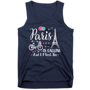 Cute Paris France Vacation Travel Funny Christmas Gift Tank Top