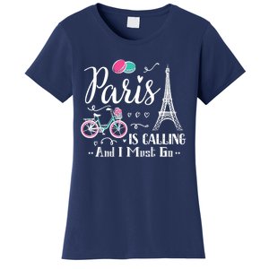 Cute Paris France Vacation Travel Funny Christmas Gift Women's T-Shirt