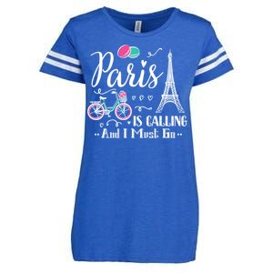 Cute Paris France Vacation Travel Funny Christmas Gift Enza Ladies Jersey Football T-Shirt