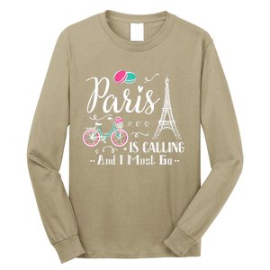 Cute Paris France Vacation Travel Funny Christmas Gift Long Sleeve Shirt