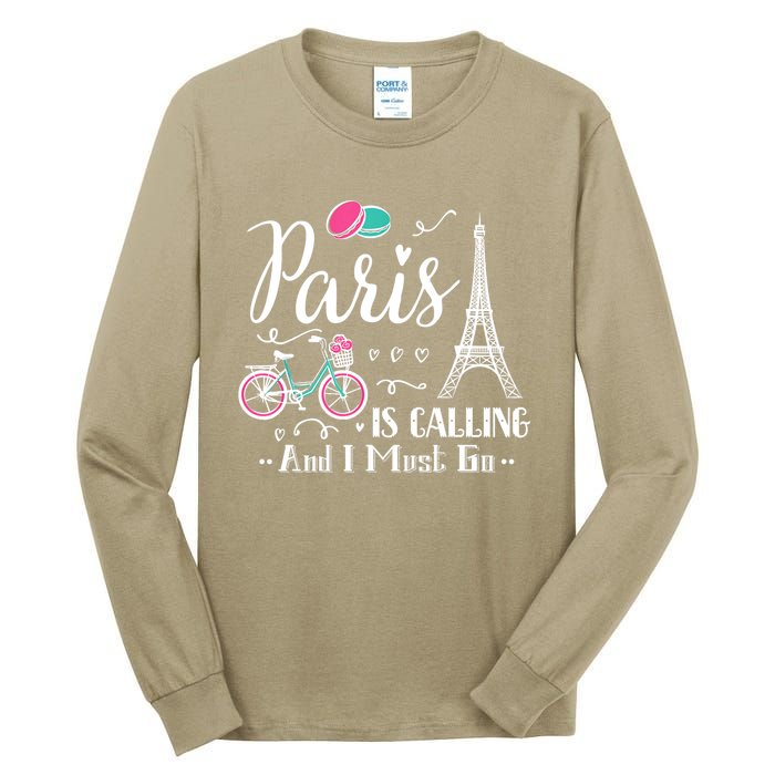 Cute Paris France Vacation Travel Funny Christmas Gift Tall Long Sleeve T-Shirt