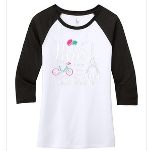 Cute Paris France Vacation Travel Funny Christmas Gift Women's Tri-Blend 3/4-Sleeve Raglan Shirt