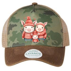 Christmas Pig Family Matching Outfit Legacy Tie Dye Trucker Hat