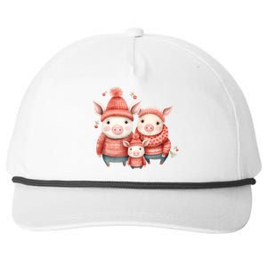 Christmas Pig Family Matching Outfit Snapback Five-Panel Rope Hat