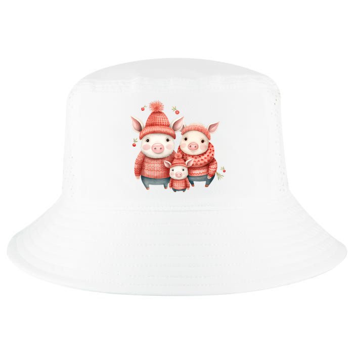 Christmas Pig Family Matching Outfit Cool Comfort Performance Bucket Hat