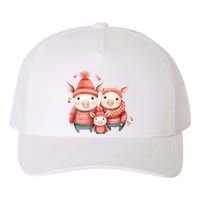 Christmas Pig Family Matching Outfit Yupoong Adult 5-Panel Trucker Hat