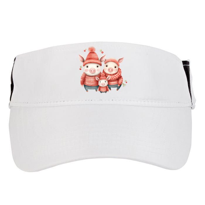 Christmas Pig Family Matching Outfit Adult Drive Performance Visor