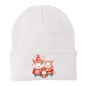 Christmas Pig Family Matching Outfit Knit Cap Winter Beanie