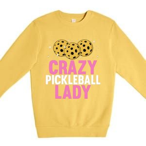 Cool Pickleball For Wo Girls Pickleball Player & Lover Premium Crewneck Sweatshirt