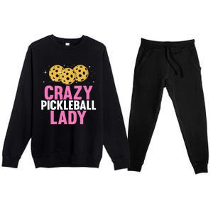 Cool Pickleball For Wo Girls Pickleball Player & Lover Premium Crewneck Sweatsuit Set