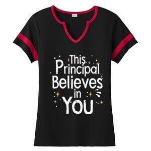 Cute Principal For Men Women School Head Principal Ladies Halftime Notch Neck Tee