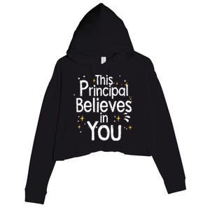 Cute Principal For Men Women School Head Principal Crop Fleece Hoodie