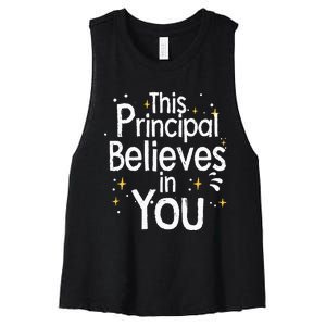 Cute Principal For Men Women School Head Principal Women's Racerback Cropped Tank