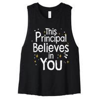 Cute Principal For Men Women School Head Principal Women's Racerback Cropped Tank