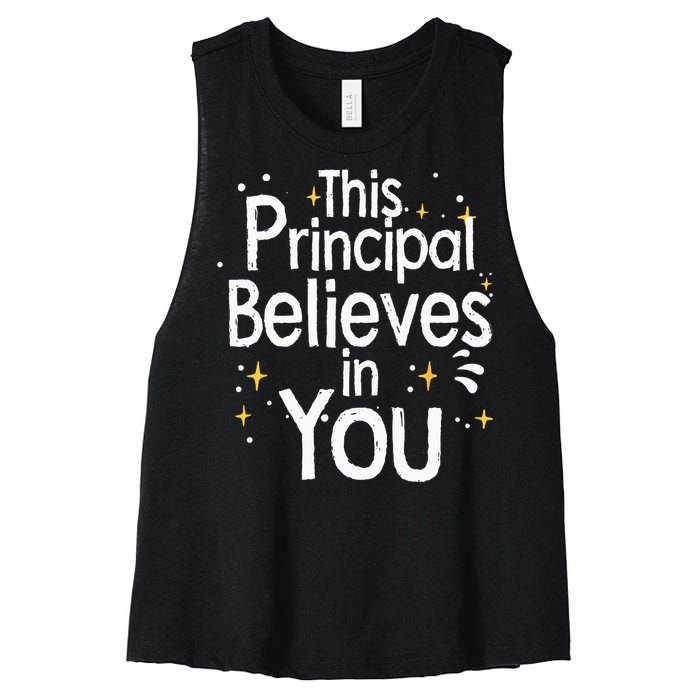 Cute Principal For Men Women School Head Principal Women's Racerback Cropped Tank