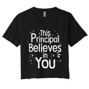 Cute Principal For Men Women School Head Principal Women's Crop Top Tee