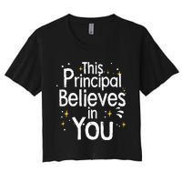 Cute Principal For Men Women School Head Principal Women's Crop Top Tee