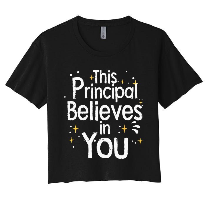 Cute Principal For Men Women School Head Principal Women's Crop Top Tee