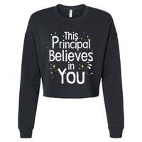 Cute Principal For Men Women School Head Principal Cropped Pullover Crew