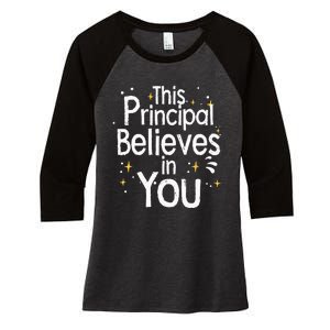 Cute Principal For Men Women School Head Principal Women's Tri-Blend 3/4-Sleeve Raglan Shirt