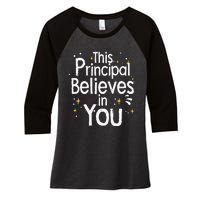 Cute Principal For Men Women School Head Principal Women's Tri-Blend 3/4-Sleeve Raglan Shirt