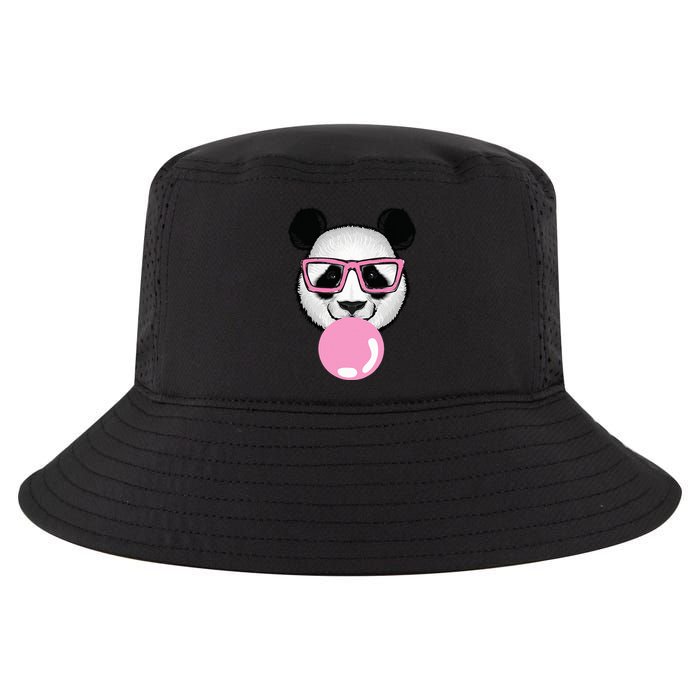 Cool Panda Face Eating Gum And Makes A Bubble  Cool Comfort Performance Bucket Hat