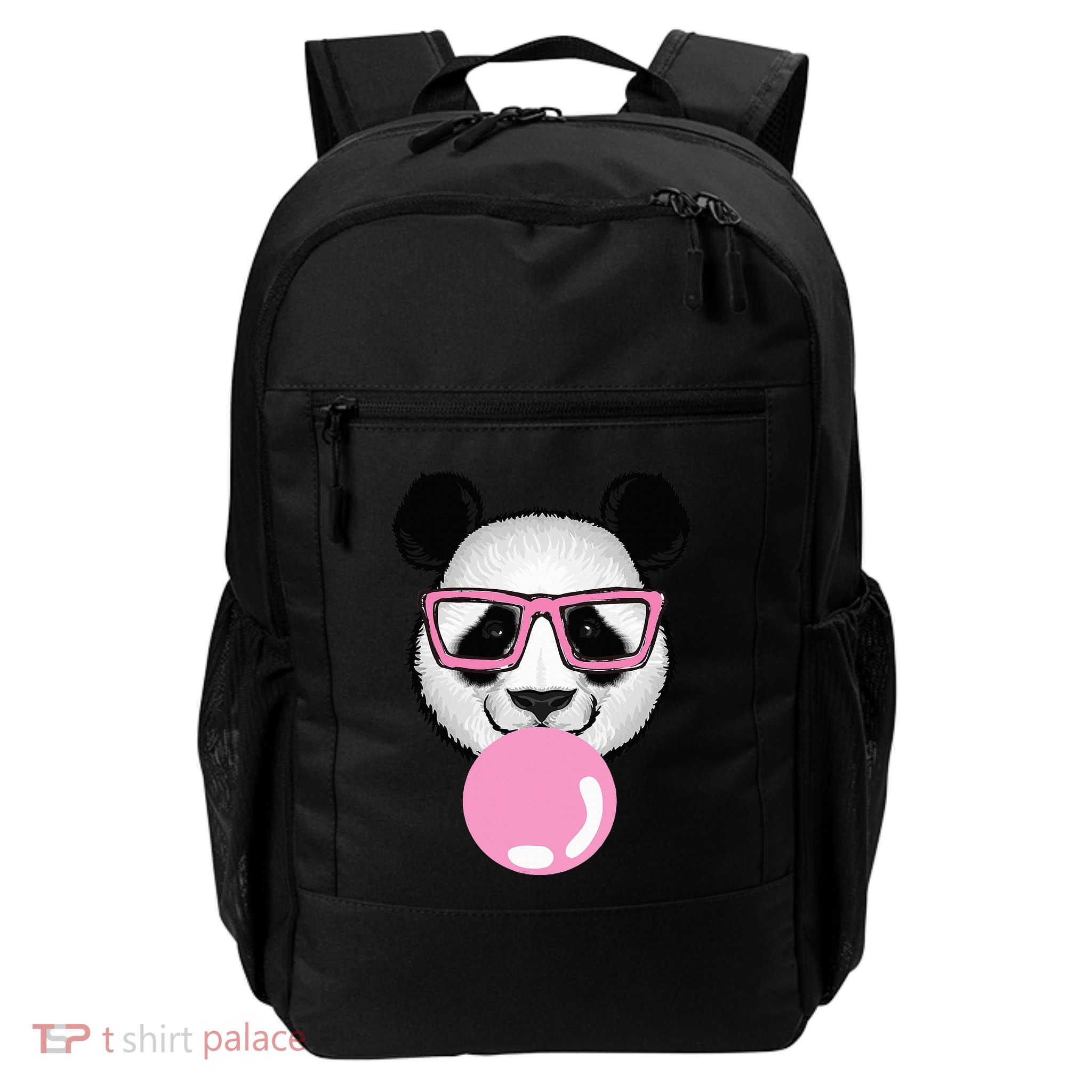 Cool Panda Face Eating Gum And Makes A Bubble  Backpack