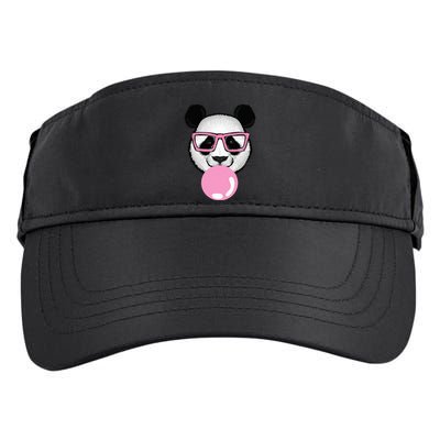 Cool Panda Face Eating Gum And Makes A Bubble  Adult Drive Performance Visor