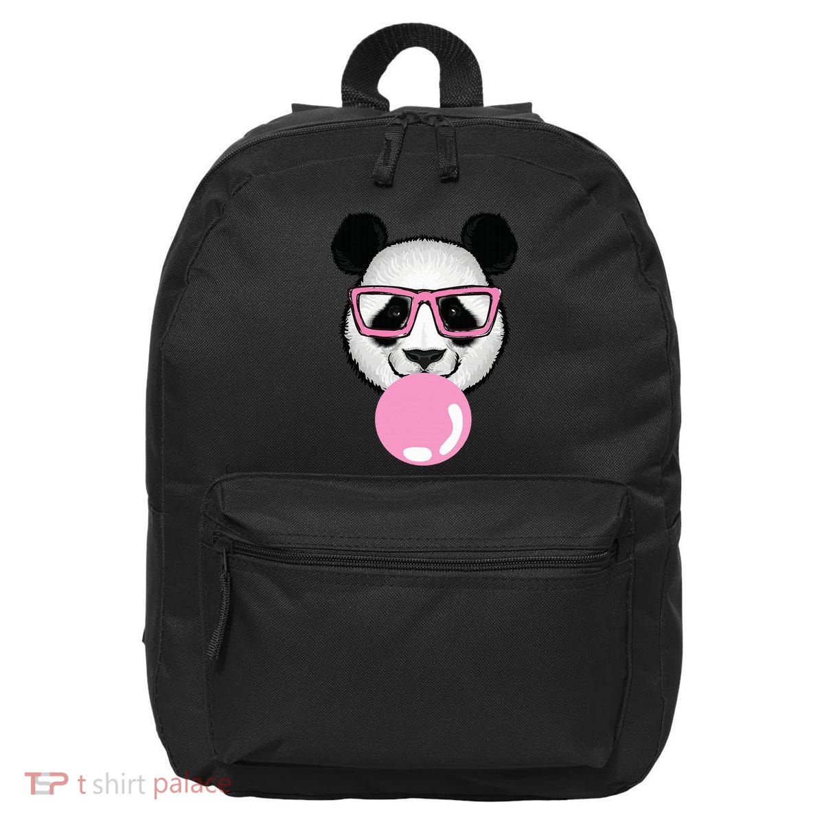 Cool Panda Face Eating Gum And Makes A Bubble  16 in Basic Backpack