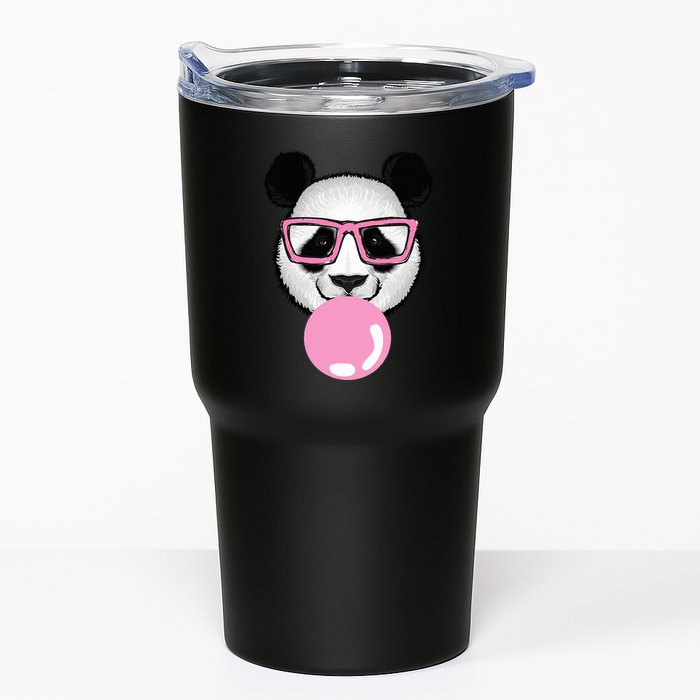 Cool Panda Face Eating Gum And Makes A Bubble  Tumbler