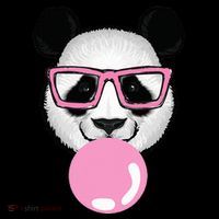 Cool Panda Face Eating Gum And Makes A Bubble  Youth Performance Sprint T-Shirt