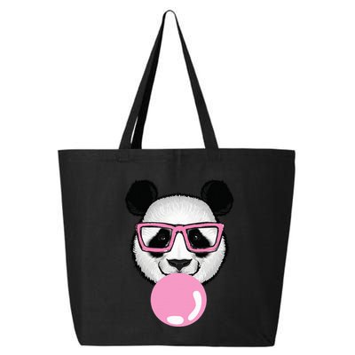 Cool Panda Face Eating Gum And Makes A Bubble  25L Jumbo Tote