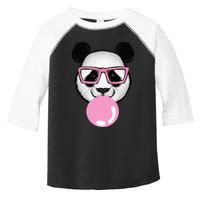Cool Panda Face Eating Gum And Makes A Bubble  Toddler Fine Jersey T-Shirt