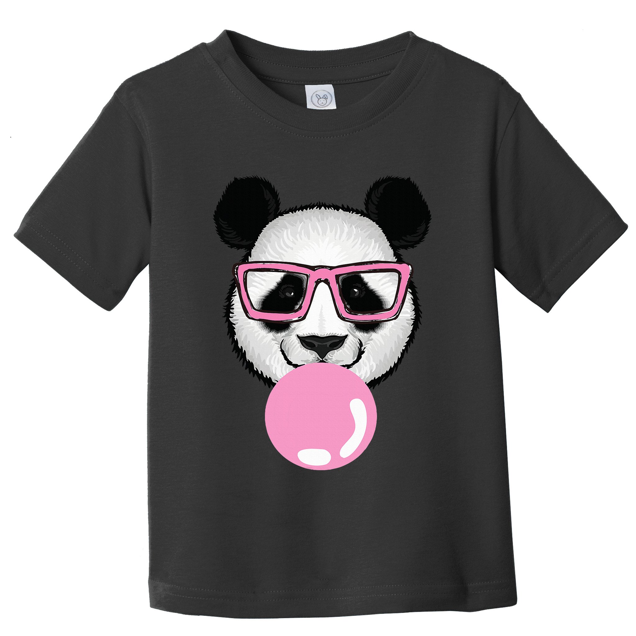 Cool Panda Face Eating Gum And Makes A Bubble  Toddler T-Shirt