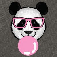 Cool Panda Face Eating Gum And Makes A Bubble  Cotton Canvas Backpack