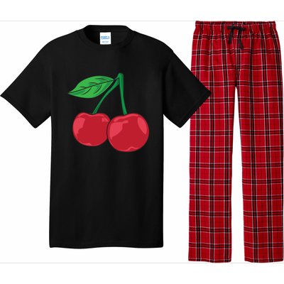 Cherry Pocket Fruit Lover Sweet Bomb Farmer Red Cherries Gift Pajama Set