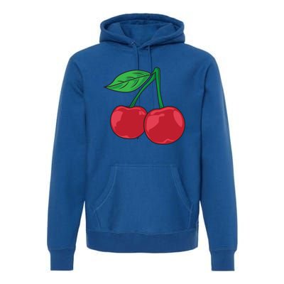 Cherry Pocket Fruit Lover Sweet Bomb Farmer Red Cherries Gift Premium Hoodie