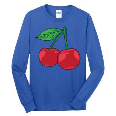 Cherry Pocket Fruit Lover Sweet Bomb Farmer Red Cherries Gift Tall Long Sleeve T-Shirt