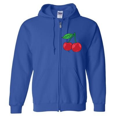 Cherry Pocket Fruit Lover Sweet Bomb Farmer Red Cherries Gift Full Zip Hoodie