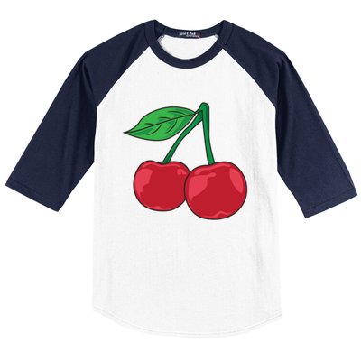 Cherry Pocket Fruit Lover Sweet Bomb Farmer Red Cherries Gift Baseball Sleeve Shirt