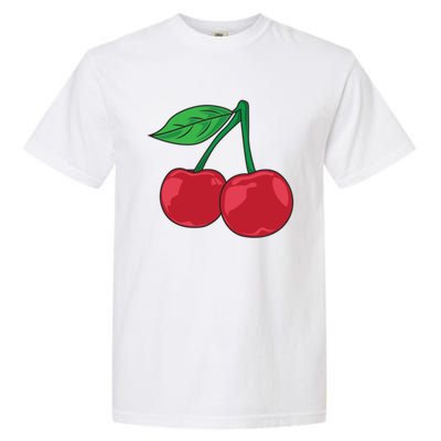 Cherry Pocket Fruit Lover Sweet Bomb Farmer Red Cherries Gift Garment-Dyed Heavyweight T-Shirt