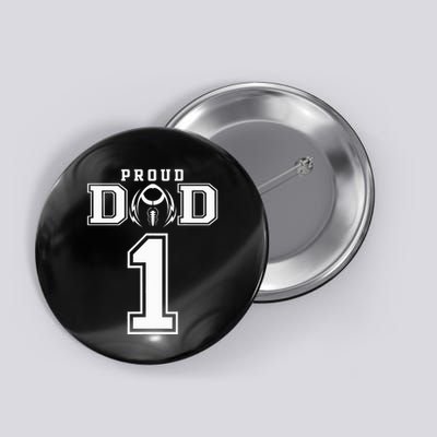 Custom Proud Football Dad Number 1 Personalized For Button