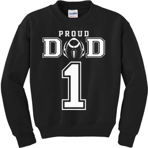 Custom Proud Football Dad Number 1 Personalized For Kids Sweatshirt