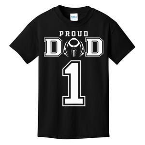 Custom Proud Football Dad Number 1 Personalized For Kids T-Shirt